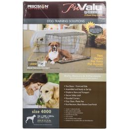 Precision Pet Pro Value by Great Crate - 2 Door Crate - Black (Size: Model 4000 (36"L x 23"W x 25"H) For Dogs up to 70 lbs)