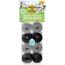 Bags on Board Pick up Bags Refill - Black & Gray (Size: 120 Bags)