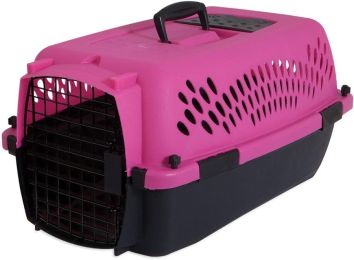 Aspen Pet Fashion Pet Porter Kennel Pink and Black (Size: 1 count)