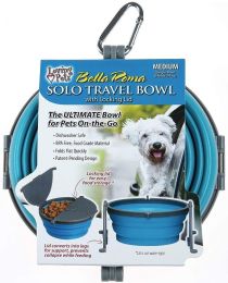 Loving Pets Bella Roma Blue Travel Bowl (Size: 1 count - Medium)